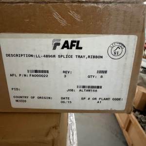 AFL - fa000022 - LL‐4896R Splice tray, ribbon, 24 mass fusion splices for 288 fibers