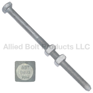 Allied Bolt Products, LLC - allied bolt 8284 - 5/8" x 16" A Cable Suspension Bolt with cone point, used to