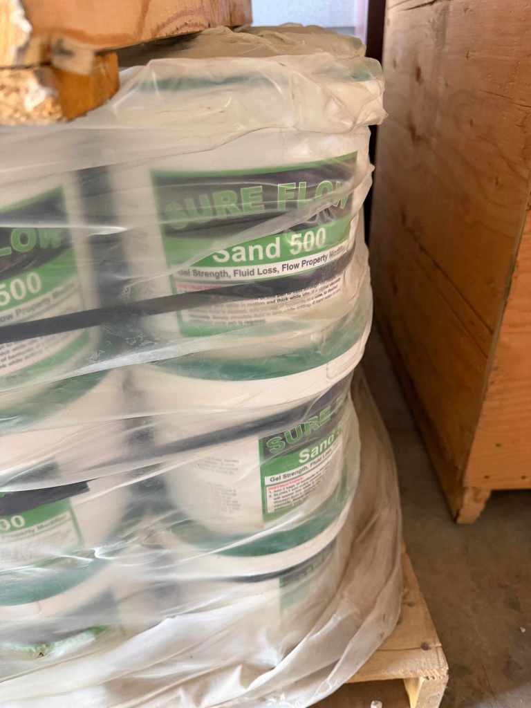 DrilRite-Chem LLC - sure flow sand 500 - Proprietary drilling fluid additive for sand, gravel, and rock formations, enhancing gel