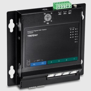 TRENDnet - Ti-pg62f - 6-Port Industrial Gigabit PoE+ Wall-Mounted Front Access Switch
