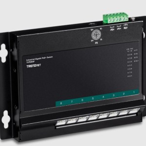 TRENDnet - Ti-pg80f - 8-Port Industrial Gigabit PoE+ Wall-Mount Front Access Switch
