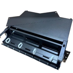 Telecom Specialties - Rm2-6lgx-bk - 2RU 6 Position Standard Rack Mount LGX Compatible Fiber Enclosure