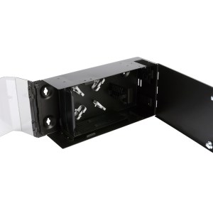 Corning - wche-02p - Wall-mountable fiber optic connector housing designed to hold two CCH connector panels.