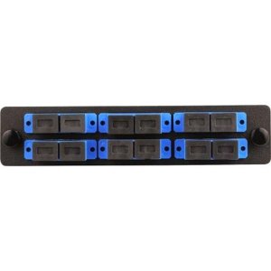 Tii Technologies - Lg1-sc06d1-b - Black Adapter Plate 6 Port OS2 LC Duplex Blue